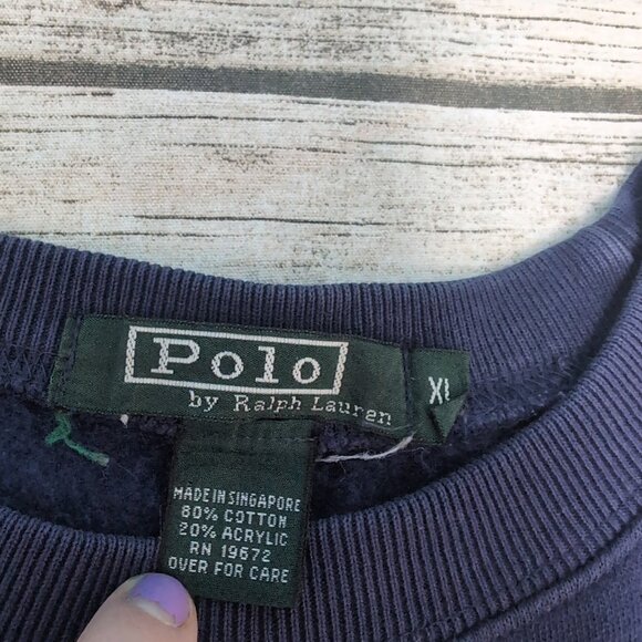 Vintage Polo Ralph Lauren Striped Crewneck Sweater Men Size XL - Picture 6 of 10